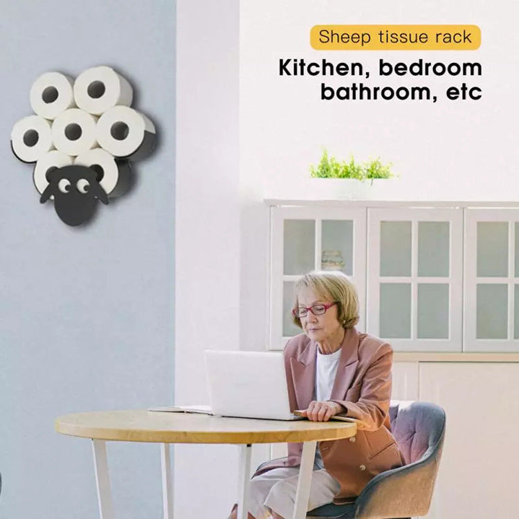 Sheep Toilet Paper Holde Cute Sheep Shape Wall-mounted Sheep Toilet Paper Holde