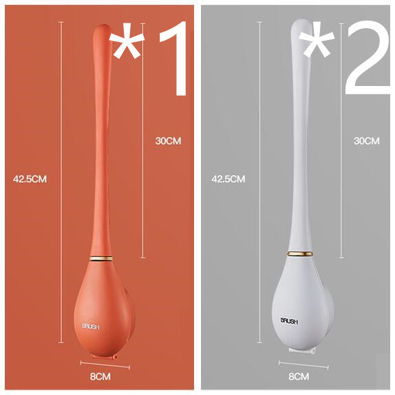 Household Brush Wall-mounted Long-handled Silicone Toilet Brush